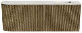 Mondiaz Joya DLux 110cm toiletmeubel ronding links dusk met wastafel faye rechts zonder kraangat ostra
