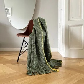 Plaids, deken Groen Malagoon  Olive green melee throw