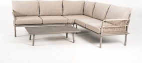 DATHO OUTDOOR Hoek Loungeset - Trino - Aluminium - Beige - Datho Outdoor