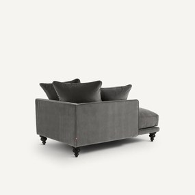 Longchair in fluweel, Lazare