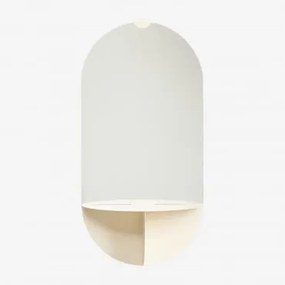 Nubino Wandspiegel Met Plank Gardenia Wit - Sklum