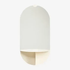 Nubino Wandspiegel Met Plank Gardenia Wit - Sklum