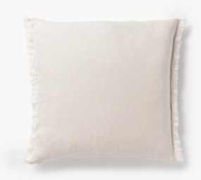 Linnen kussenhoes Luana met franjes