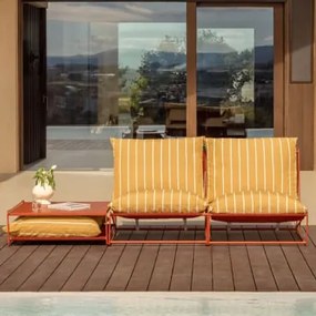 Tuinset Met Modulaire 2-zitsbank En Ombouwbare Bijzettafel Amaro Honing Geel - Rood – Klei - Sklum