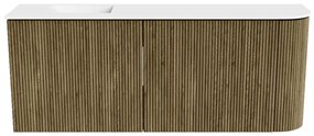 Mondiaz Joya 100cm toiletmeubel ronding rechts dusk met wastafel faye links zonder kraangat talc