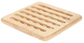 Onderzetter vierkant, rubberhout, 21 x 21 cm