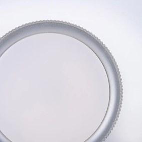 Plafondlamp zilver 40 cm incl. LED 3-staps dimbaar - Wendy Design rond Binnenverlichting Lamp