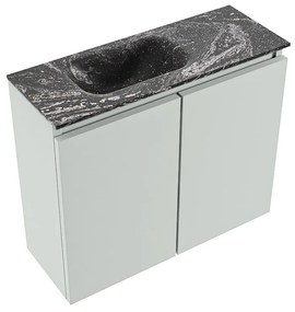 Mondiaz Ture DLux toiletmeubel 60cm greey met wastafel lava links met kraangat