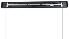 Japandi hanglamp zwart met bruine stoffen kap 2-lichts - Bida