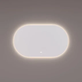Hipp Design 14700 ovaal rechte spiegel 160x70cm met LED en spiegelverwarming