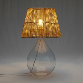 Lamp in glas en hennep, Yaku