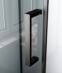 Sanigoods Bowie complete douchecabine rookglas met schuifdeur 110x80cm zwart mat