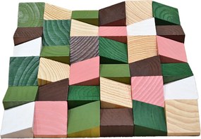 Houten Mozaïekpaneel | Rich Pine | 30×30 cm | Hout | Tegel