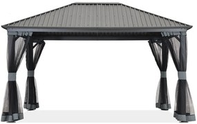 Metalen tuinhuis Sardinië 3x3 met muggengaas Garden Point beige