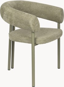 Gestoffeerde eetkamerstoelen met armleuningen Heels, 2-delig