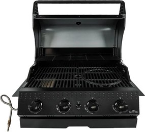 Patton Opus Inbouw Gasbarbecue 3 + 1 - zwart