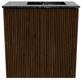 Mondiaz Joya DLux 40cm toiletmeubel walnut met wastafel faye rechts 1 kraangat lava