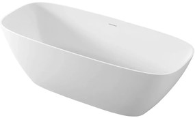 Polysan Medina vrijstaand bad wit mat solid surface 165x70cm