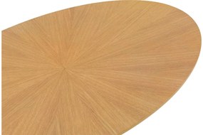 Goossens Basic Salontafel Sanoa ovaal, hout eiken blank, modern design, 120 x 45 x 70 cm