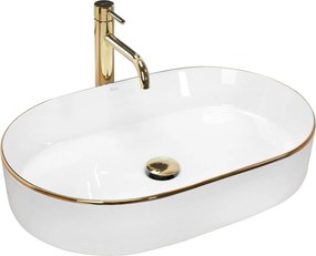 Opzetwastafel Rea Nadia White Gold Edge