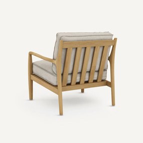 Fauteuil van eiken, fineer en linnen, Dilma