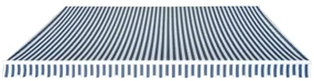 vidaXL Luifel handmatig uitschuifbaar 500 cm blauw en wit
