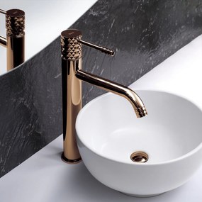 Wastafelkraan Rea Lungo Diamond Copper High