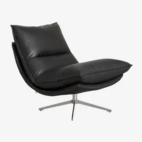 Set Van 2 Sisko Kunstleren Draaistoelen Kunstleren Zwart - Sklum