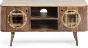 Kave Home Geraldine Bruin Tv-meubel Mangohout - 120x40x55cm.