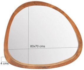 Livingfurn Joy wandspiegel 80cm bruin