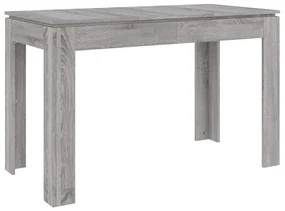 vidaXL Eettafel 120x60x76 cm bewerkt hout grijs sonoma eikenkleurig