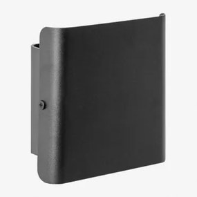 Led Buitenwandlamp In Aluminium En Rvs Nirela Zwart - Sklum