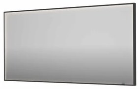 INK SP19 spiegel - 160x4x80cm rechthoek in stalen kader incl dir LED - verwarming - color changing - dimbaar en schakelaar - geborsteld metal black 8409139