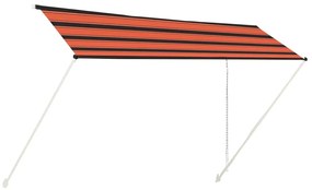 vidaXL Luifel uittrekbaar 400x150 cm oranje en bruin