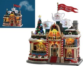 Lemax - 'Tea With Mrs. Claus' - Verlichte Sights & Sounds met animatie & muziek - Inclusief adapter