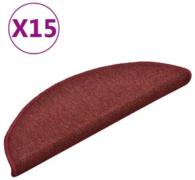 vidaXL Trapmatten 15 st 56x17x3 cm rood