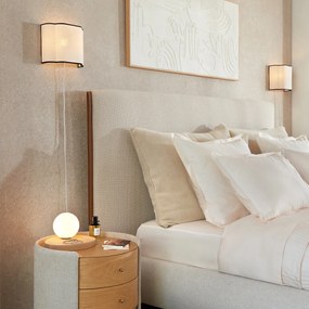 Wandlamp in gewassen linnen, Suso