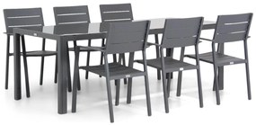 Tuinset 6 personen 210 cm Aluminium Grijs Lifestyle Garden Furniture Stella/Mondello