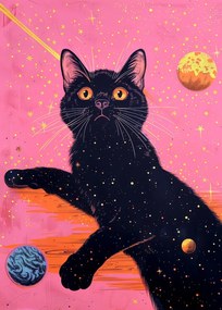 Ilustratie Candy Cat the Star V, Justyna Jaszke, (30 x 40 cm)