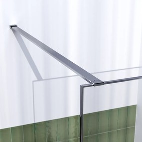 Brauer Chrome Frame inloopdouche helder glas 100x200 met muurprofiel en lijst rondom chroom