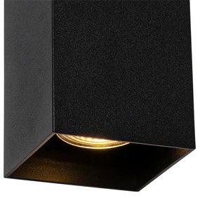 Design vierkante wandlamp zwart - Sabbir Design GU10 Binnenverlichting Lamp