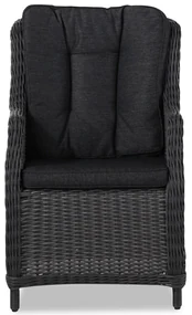Tuinset Ronde Tuintafel 4 personen 120 cm Wicker Grijs  Garden Collections Buckingham/Buckingham