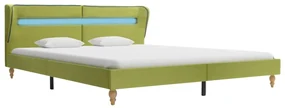 vidaXL Bedframe met LED stof groen 150x200 cm