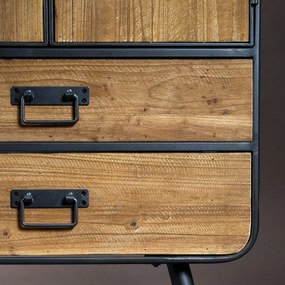 Dutchbone Gin Industrieel Kastje Vurenhout - 60x38x100cm.