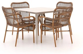 Diningset Intenso | 4 personen aluminium | Tuinset stapelbaar | 5-delig | Kees Smit Tuinmeubelen