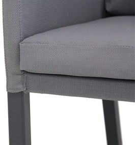 Tuinset Ronde Tuintafel 140 cm Outdoor textiel Grijs 6 personen Lifestyle Garden Furniture Parma/Graniet