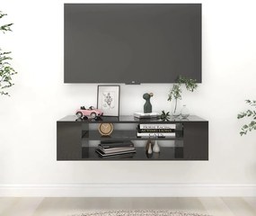 vidaXL Tv-hangmeubel 100x30x26,5 cm spaanplaat hoogglans zwart