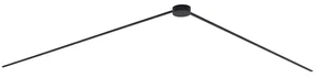 Modern railsysteem zwart 1-fase 400 cm met ronde voeding - Magnetic Modern Binnenverlichting Lamp