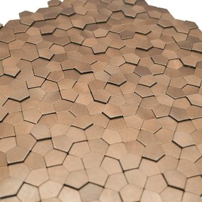 Zelfklevende Mozaïektegels Metaal | Pentagon 3D Zalm | 28,2×28,2 cm | Keuken, Bad &amp; WC