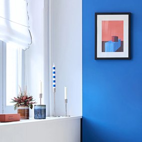 Windlicht in gekleurd glas H11 cm, Orlan